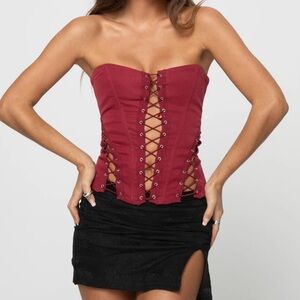 Strapless corset top